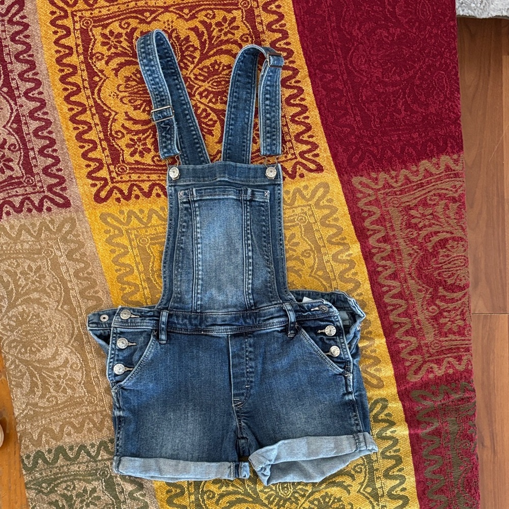 H&M Denim Overall Shorts. Size 14.